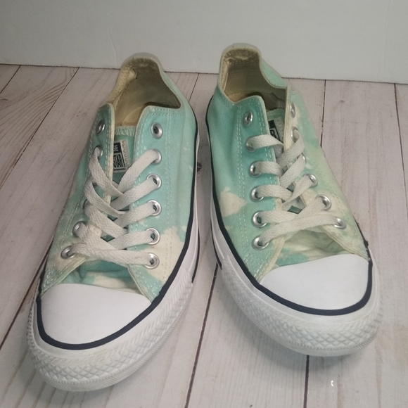 Converse low top Mint green bleached sneakers - Picture 14 of 16